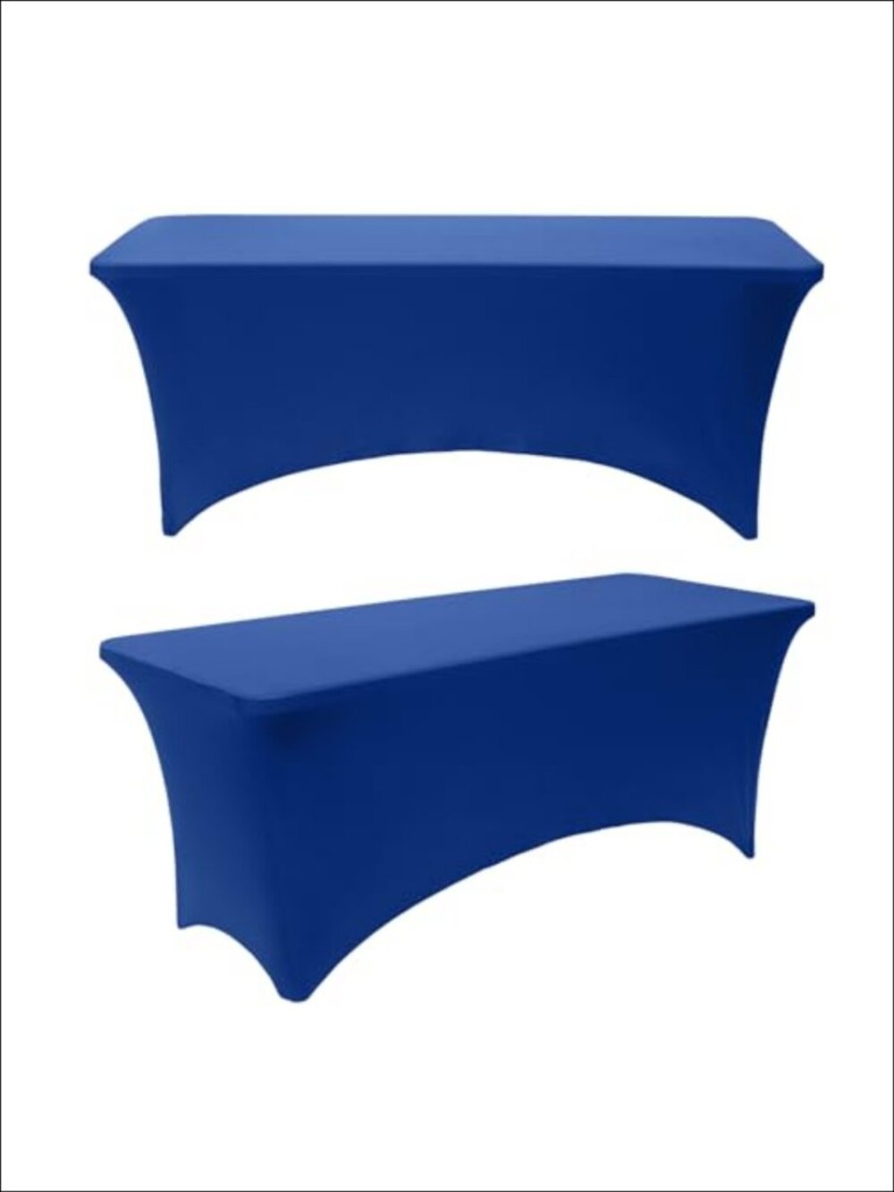2 Pack 6FT Spandex Rectangle Tablecloth Stretch Fitted Table Cover for Party